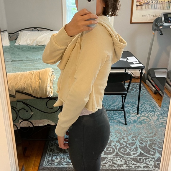 Open Front Cream Hoodie, size S - Picture 5 of 5